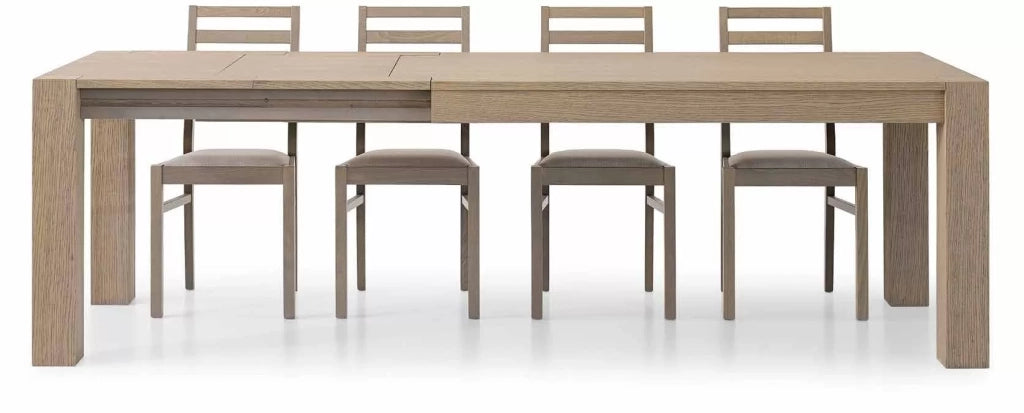 Set 2 sedie in legno massello imbottita rovere seppia 42,5x37,5x90 (641) - Mobili 2G