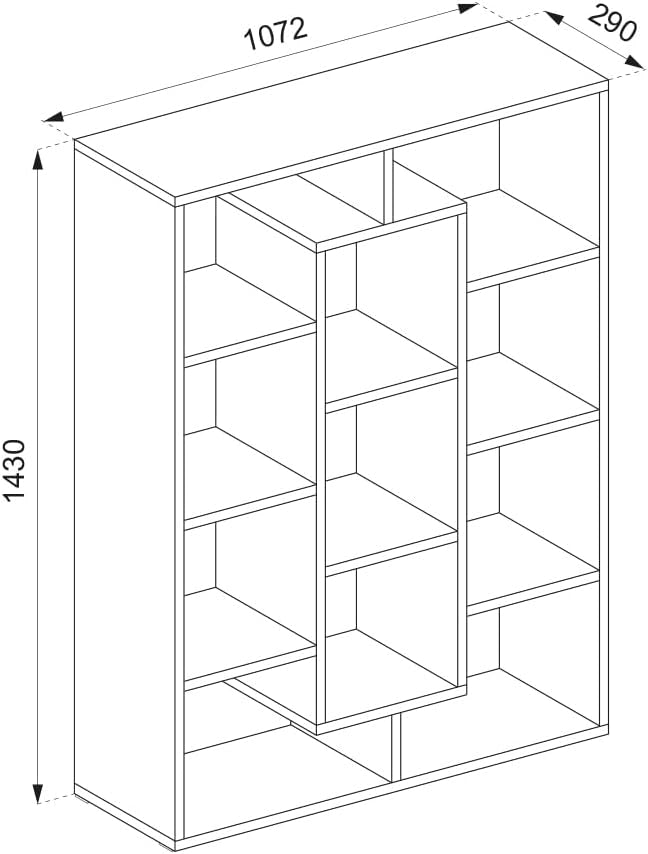 Scaffale, Bianco, 107.2 x 143 cm