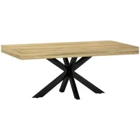 Tavolino da Caffè Stile Industriale in Legno e Acciaio, 110x60x45 cm, Nero e color Legno