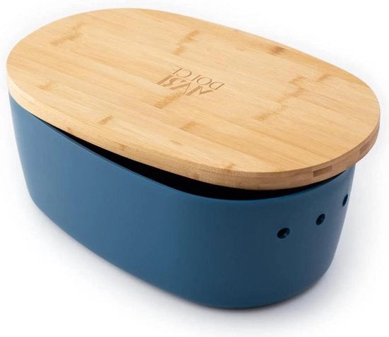 Tromba per pane in plastica blu - contenitore per pane blu - molto utile contenitore per pane realizzato in PP - contenitore per pane - idea regalo - contenitore per pane blu (Blueberry)
