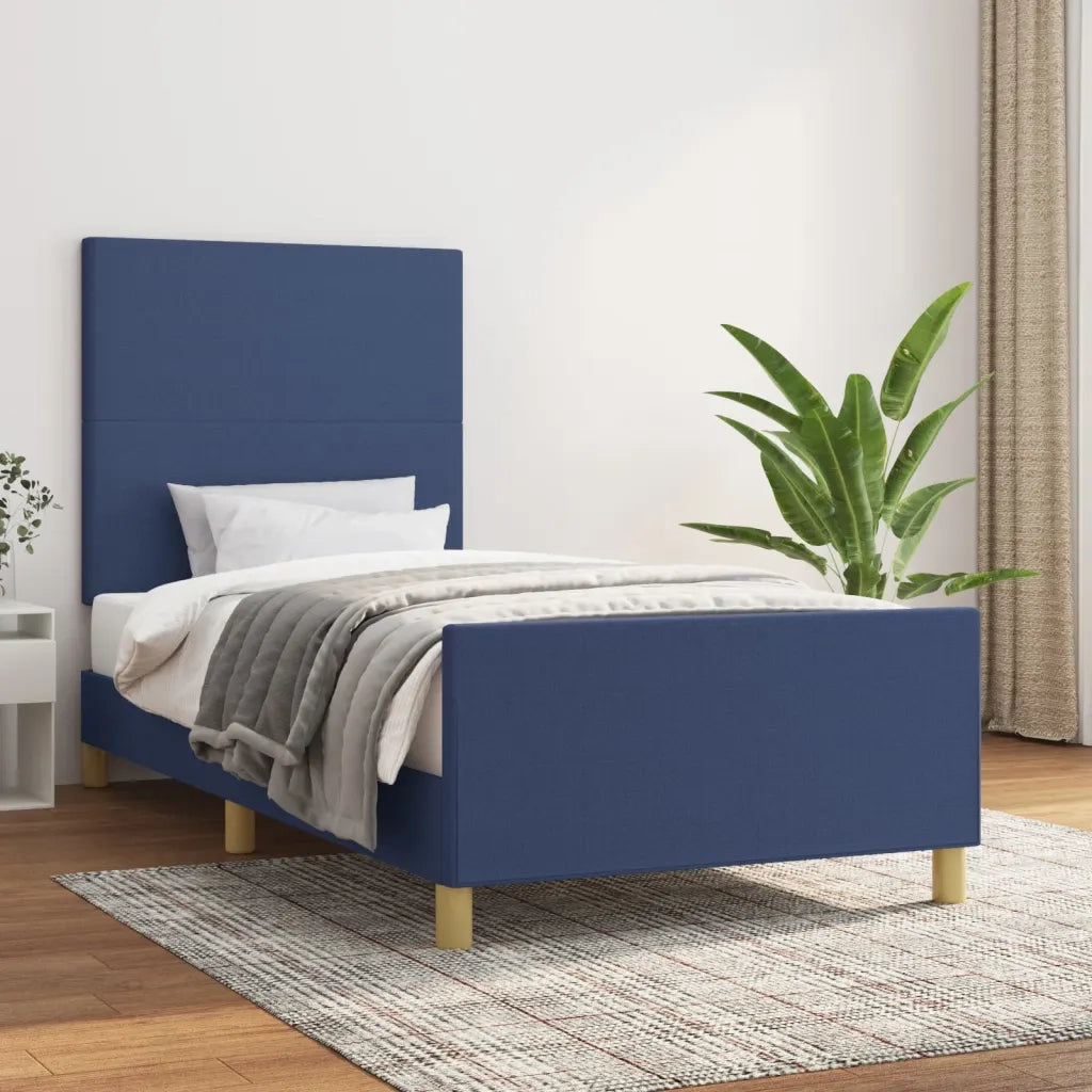 Giroletto senza Materasso Blu 80x200 cm in Tessuto