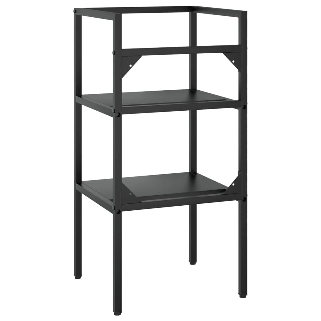 Telaio per lavabo da bagno 40 x 38 x 83 cm ferro nero 02_0006762