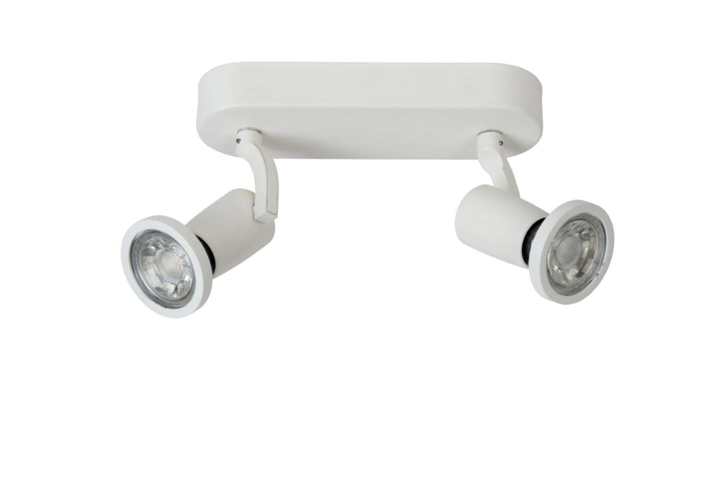 Plafoniera Lucide Jaster 2 spot GU10 LED 5W 2700K bianca