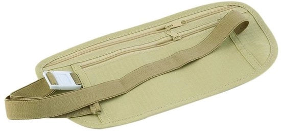 Borsa di Viaggio con Cinturino - Portafoglio Nascosto - Tasca per Passaporto - Borsa di Sicurezza Sottile - Leggera e Resistente all'Acqua - Supporto in Nylon Comfortevole