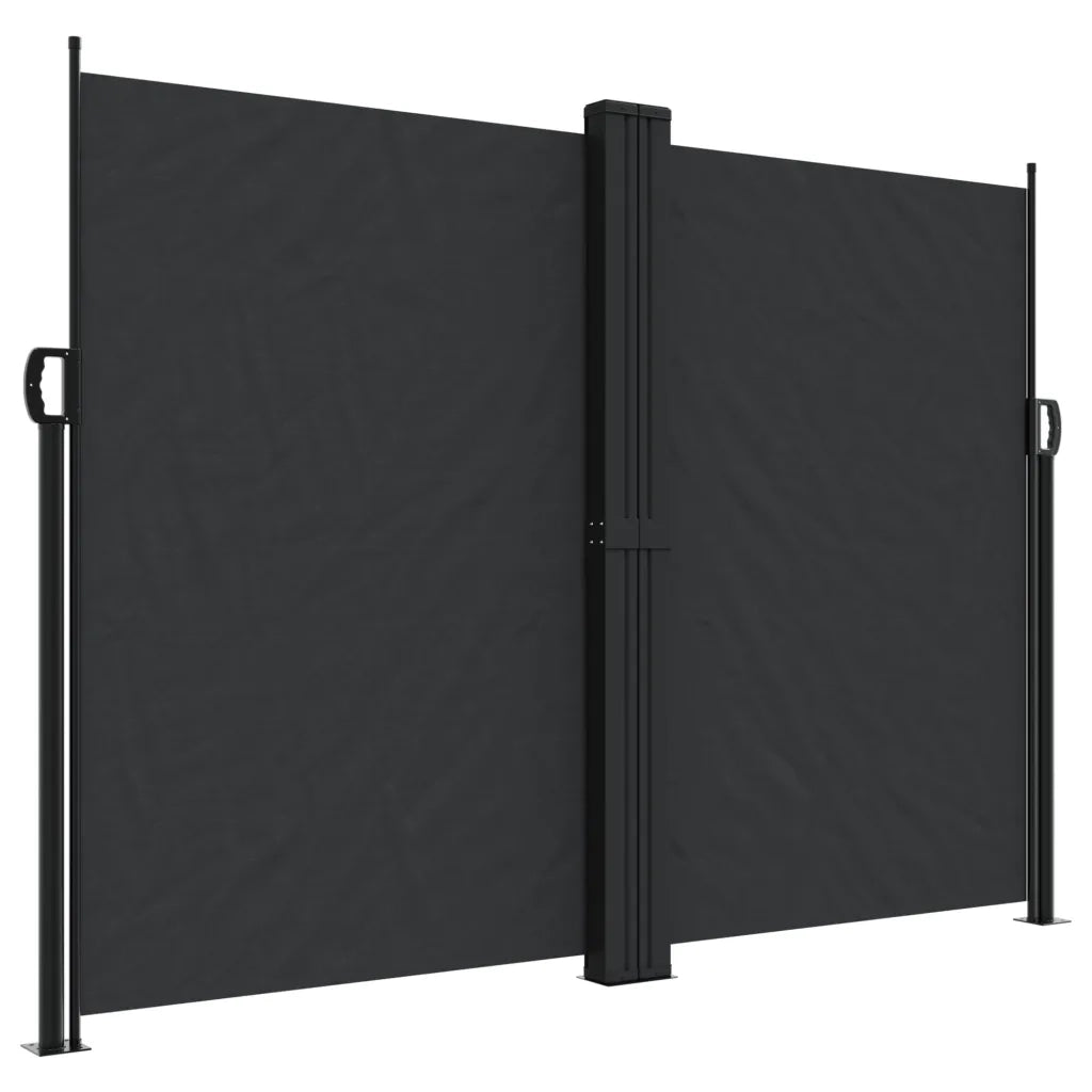 Tenda da Sole Laterale Retrattile Nera 180x1200 cm 4004834