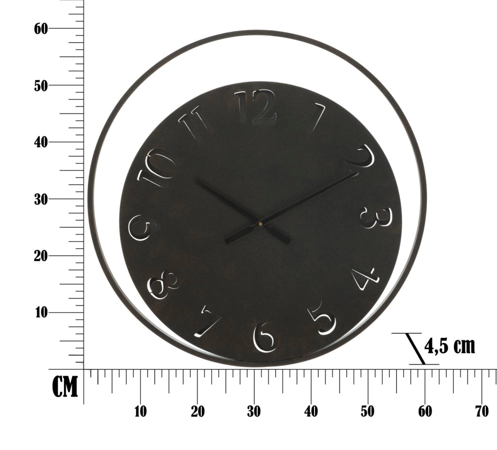Orologio da Muro Circle Ø60x4,5 cm in Ferro