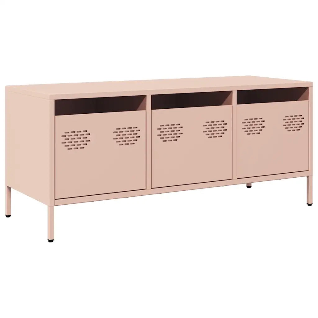 Mobile TV Rosa 101,5x39x43,5 cm in Acciaio Laminato a Freddo 851227