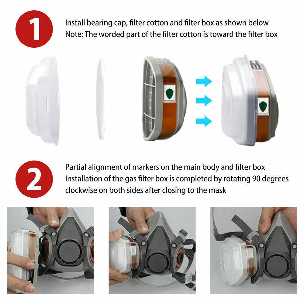 Maschera Antigas Protezione Chimica ¨C Zephmum ¨C Nero