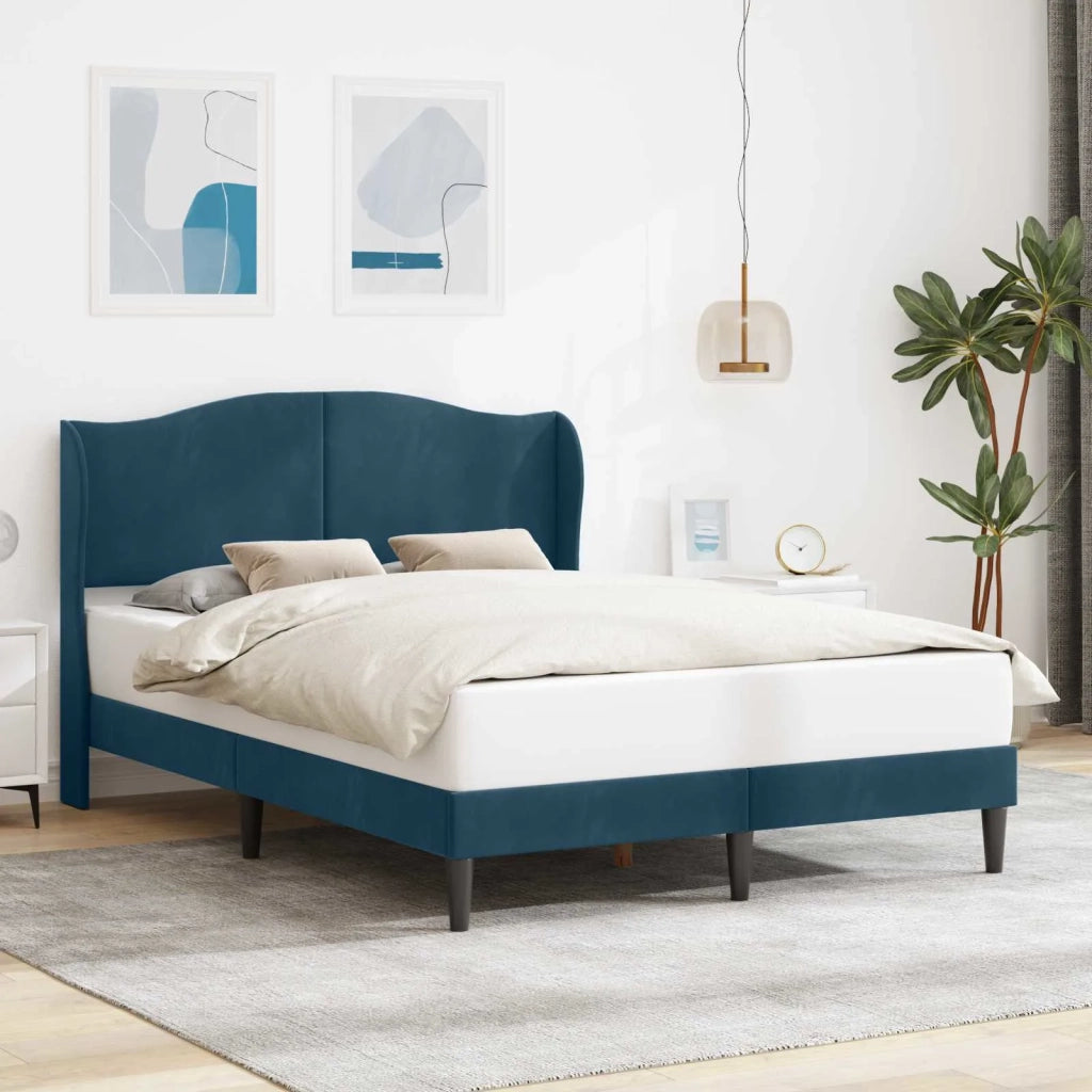 Struttura del letto con testiera Blu 120 x 190 cm Velluto 42027910