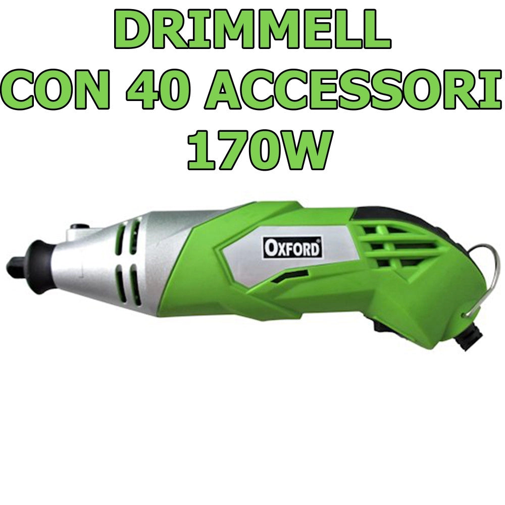 Trade Shop - Smerigliatrice Mini Trapano Fresa Drimmel Di Precisione 170w 40 Accessori -