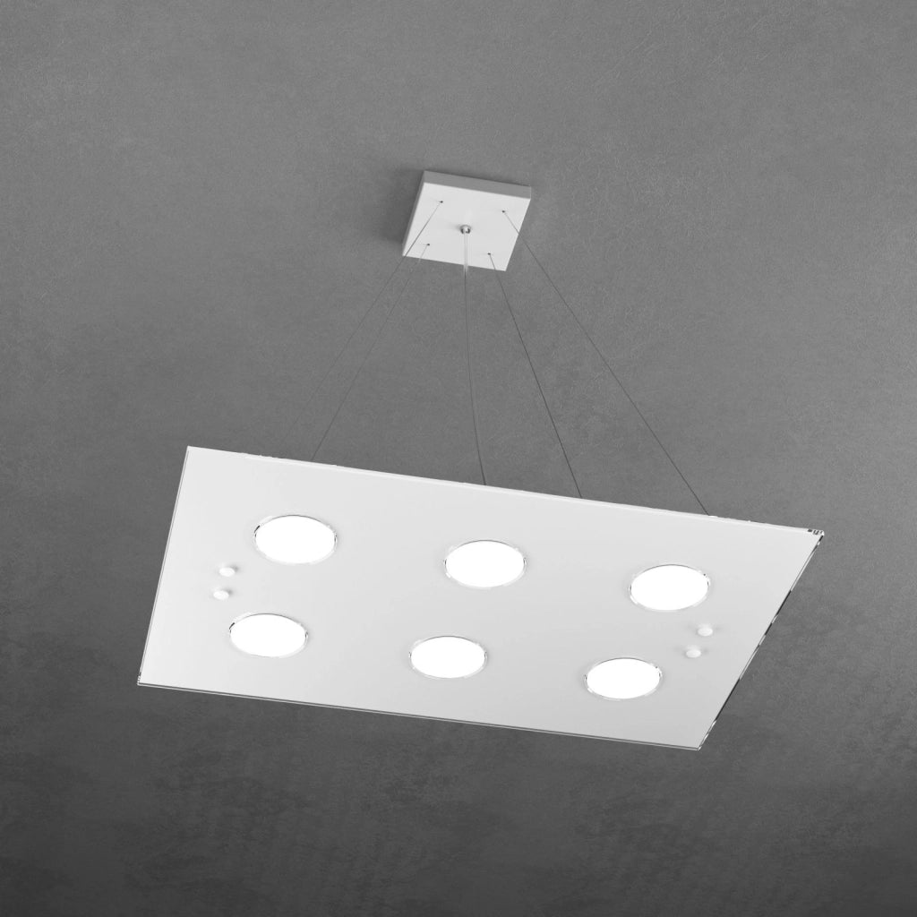PATH SOSPENSIONE 6+2 LUCI BIEMISSIONE BIANCO 1141-S6 R+2-BI