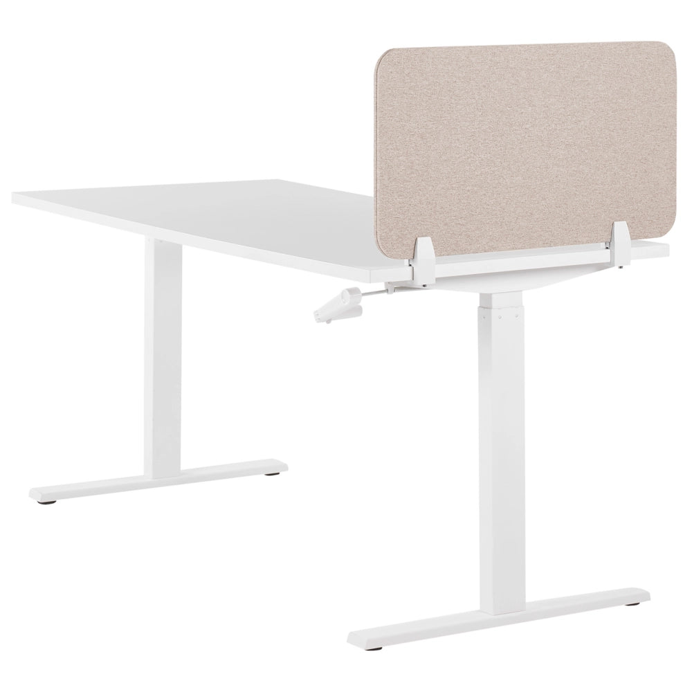 Pannello Divisorio Fonoassorbente per scrivania in PET beige 80 x 40 cm tavolo ufficio