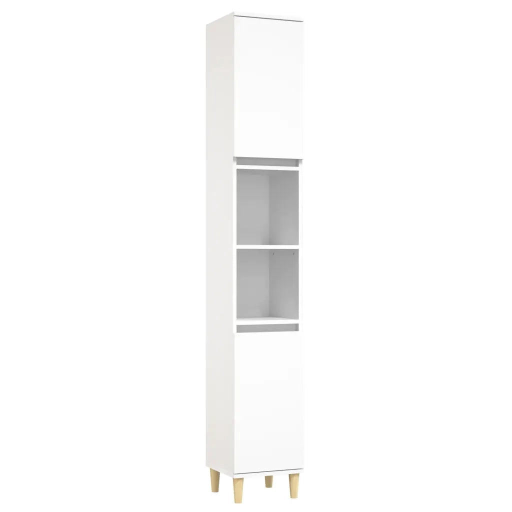 Set di Mobili da Bagno | Armadio da bagno 3 pz Bianco in Legno Multistrato