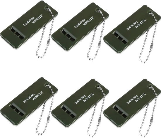 Kit di segnalazione di emergenza multifunzionale per campeggio - Kit di segnalazione di emergenza con lanyard - Segnalazioni di emergenza per escursioni - 6 pezzi