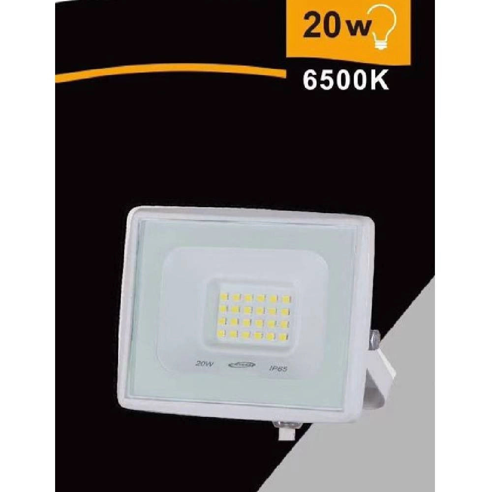 Trade Shop - Faretto Led Faro 20 W 1800 Lm Ip65 Bianco Luce Calda Naturale Fredda Ek02-20w-b - -bianco Freddo      -