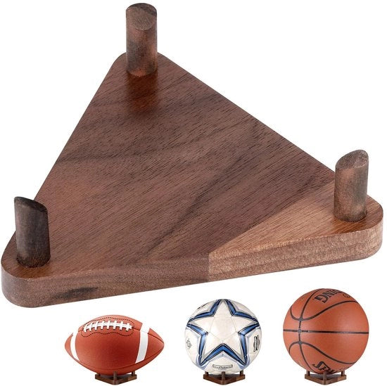 Balhouder Multifunzionale in Legno - Design Elegante - Bal Opslag - Dispositivo per Palloni - Dimensioni 13,5 x 14,5 x 5,5 cm - Display per Palloni