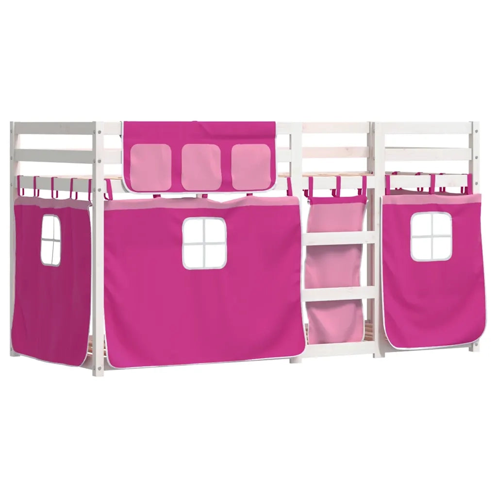 Letto a Castello senza Materasso Rosa 90x200 cm Legno di Pino 3283897