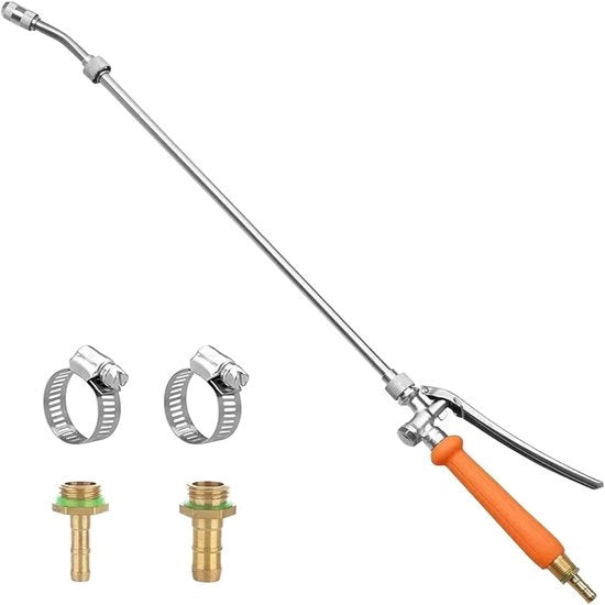 Sproeieraqua - Sproeieraqua per giardino - Sproeilastra a telescopio - Acciaio inossidabile - Connettori di 0,64 cm e 0,95 cm - Adatto per giardinaggio, agricoltura, pulizia e lavaggio auto