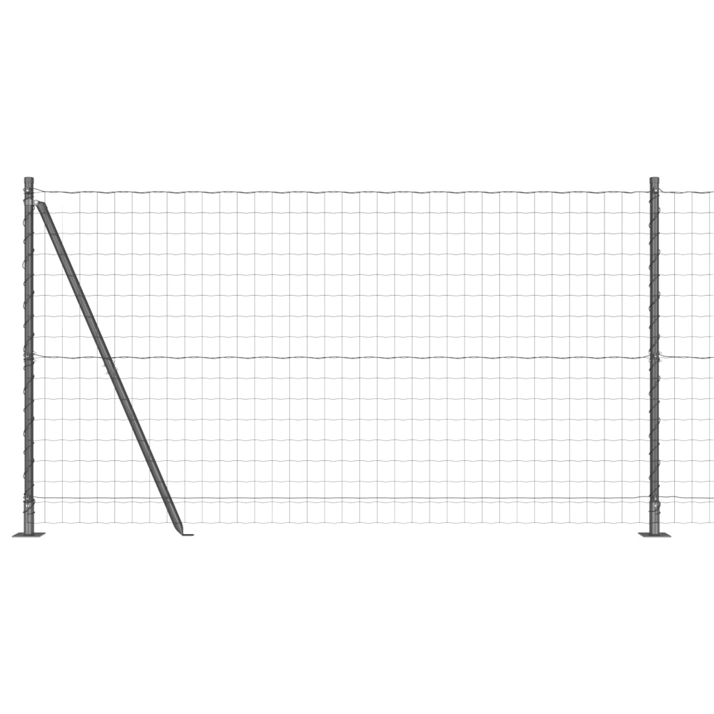 Recinzione Euro Set di 2 Grigio Acciaio 25 x 1,2 m Durevole