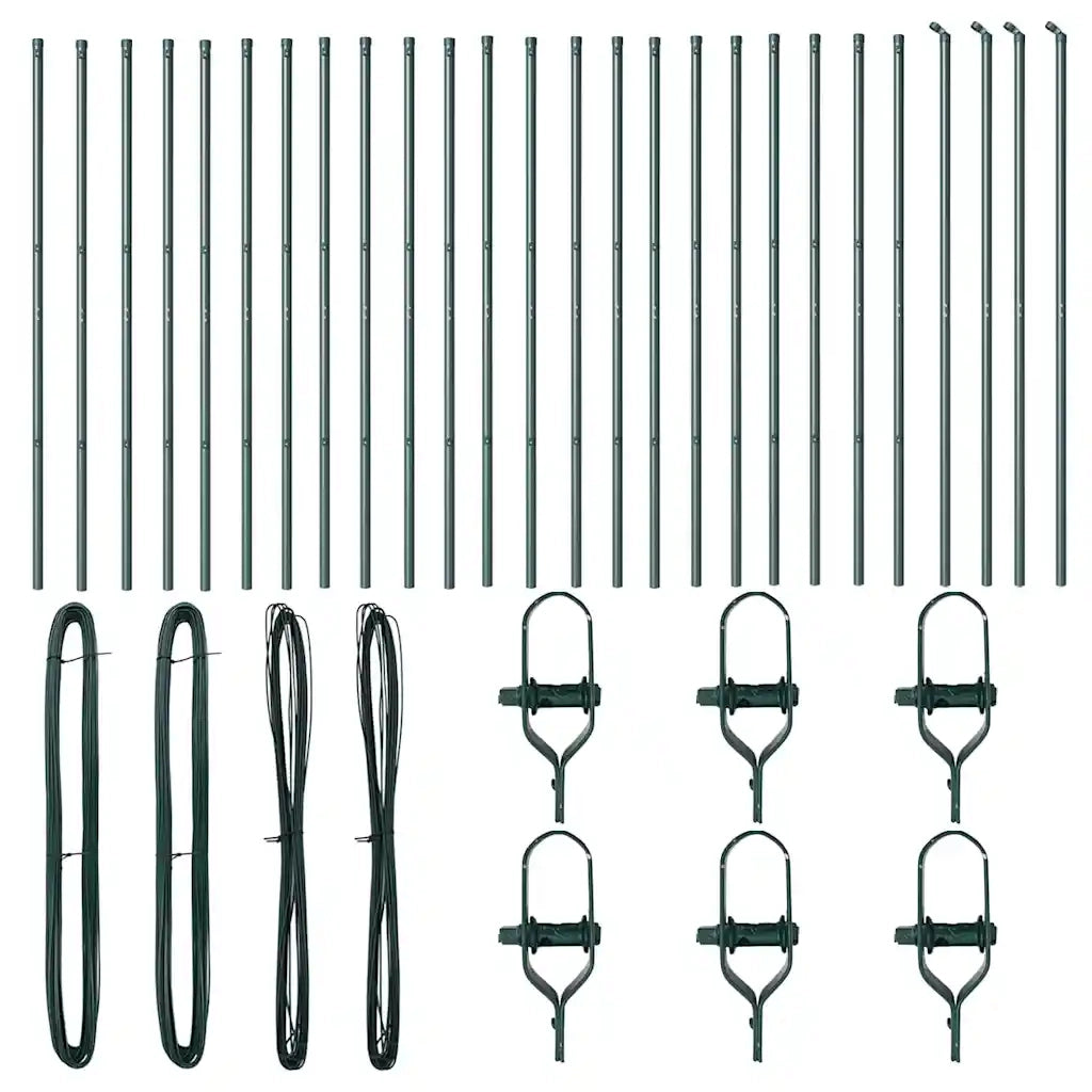 Palo della recinzione 26 pcs Verde 3,2 x 3,2 x 200 cm