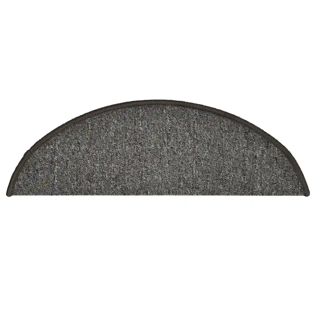 Tappetini per scale 30 pz | Gradini per Scale 56x17x3 cm Grigio scuro Semicircolari