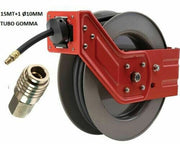 ROTOLATORE AVVOLGI TUBO TUBO GOMMA ARIA COMPRESSA PROLUNGA AUTOMATICO 15 METRI