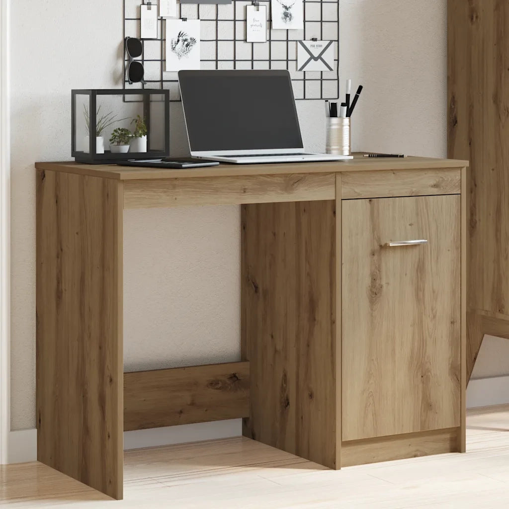 Scrivania Rovere Artigianale 100x50x76 cm in Legno Multistrato 856003