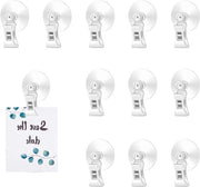 Set di Clip per Zuignappe in Plastica Transparente da 12 pezzi per Decorazione di Casa e Ufficio.