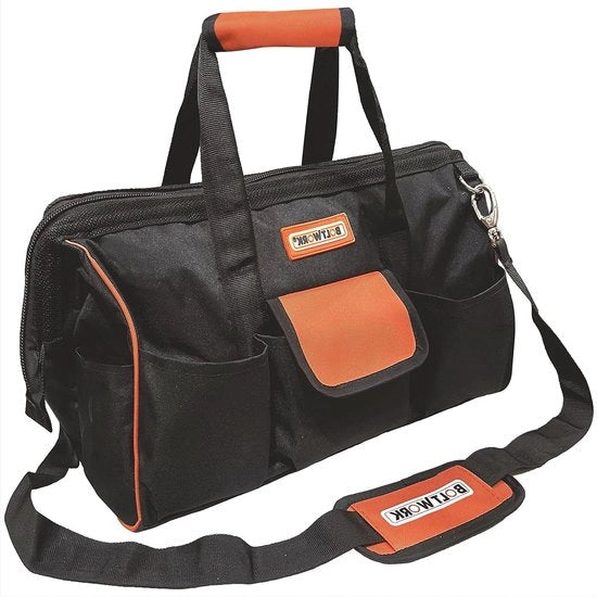 Tas nylon 18 pollici - kit di manutenzione elettrica per utensili - uso professionale e D.I.Y - cinturino regolabile - contenitore di utensili