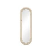 Specchio ovale finitura lucida, 160cm, ecrù