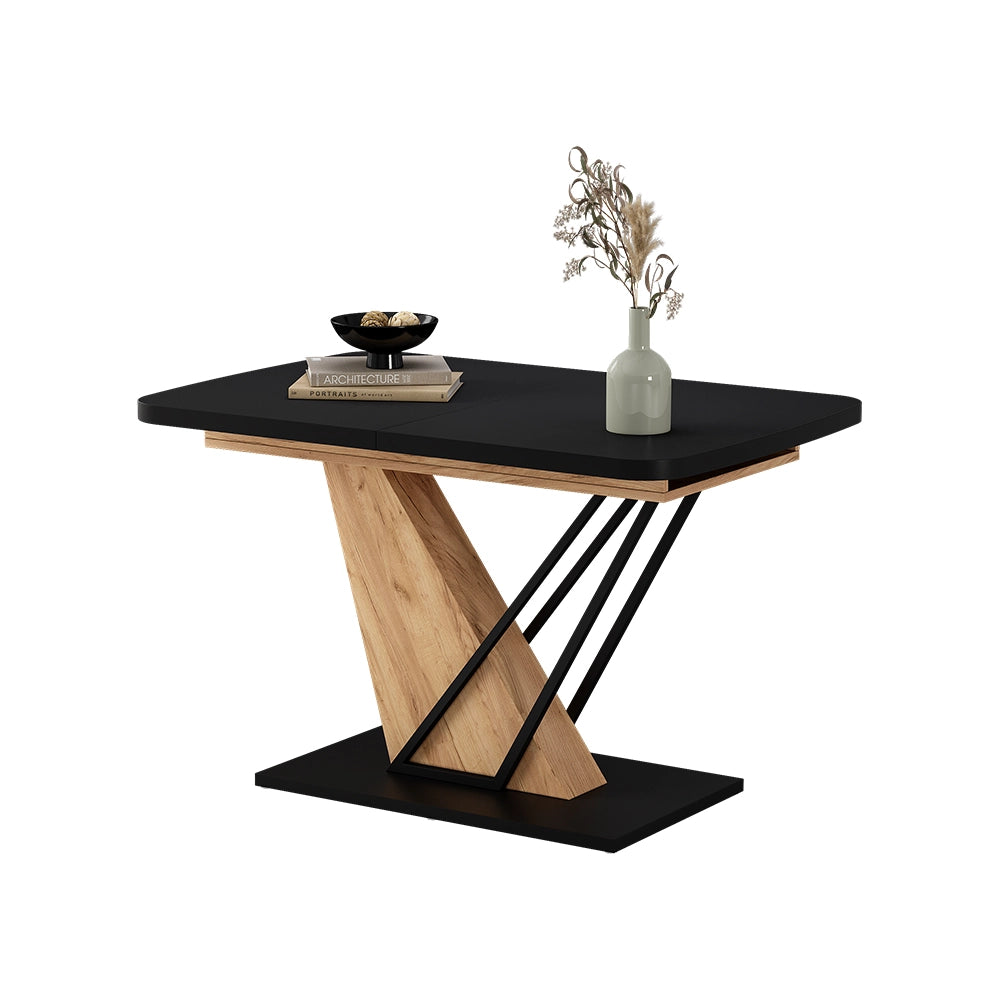 Vicco tavolo da pranzo allungabile Rovere nero/oro 120 x 80 cm estensibile