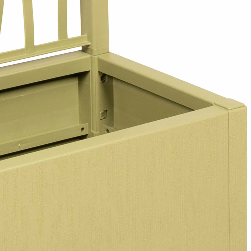 Fioriere | Cassetta per fiori | Vaso da Giardino con Trellis Verde 36 x 36 x 140 cm PP