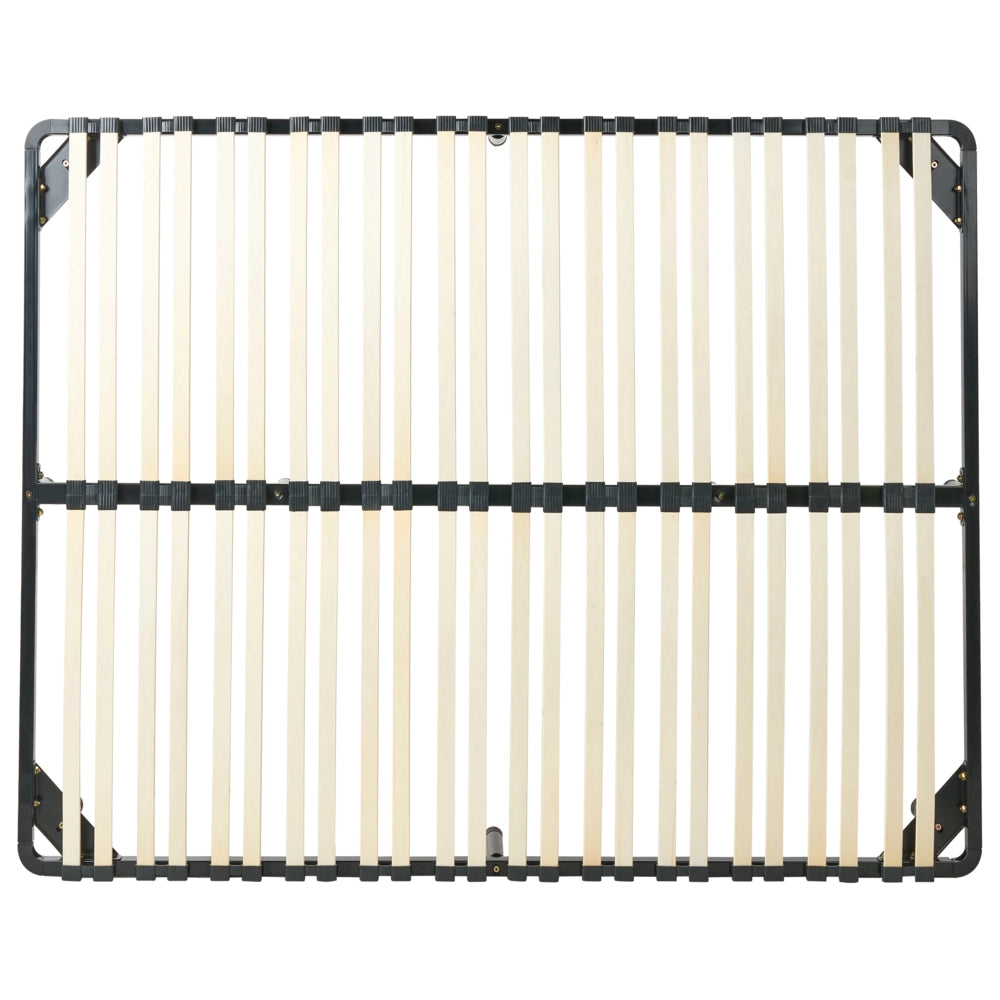 Rete a doghe autoportante 160 x 200 cm doghe in legno massello struttura in metallo su gambe