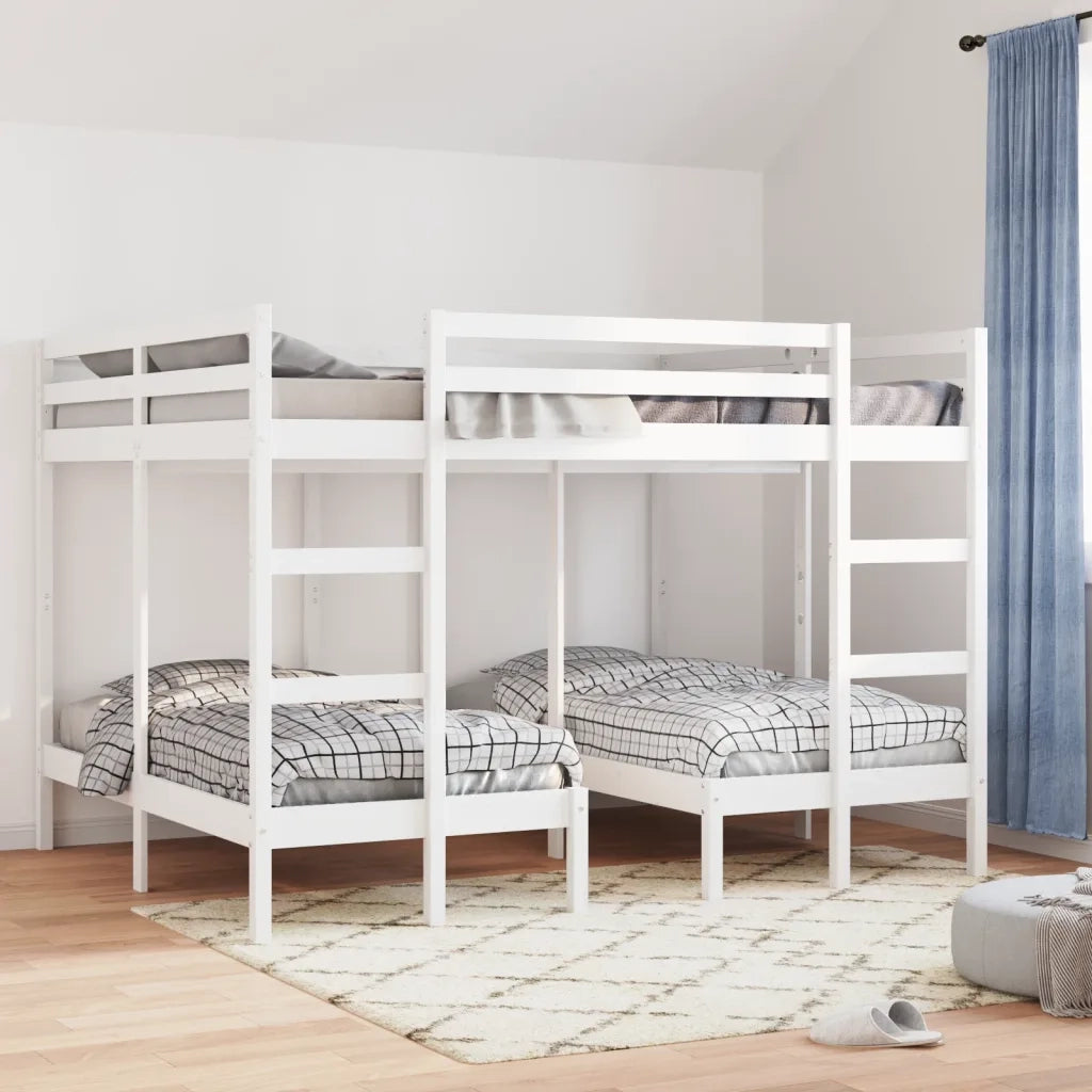 Giroletto Castello Triplo Bianco 160x200/80x160cm Massello Pino