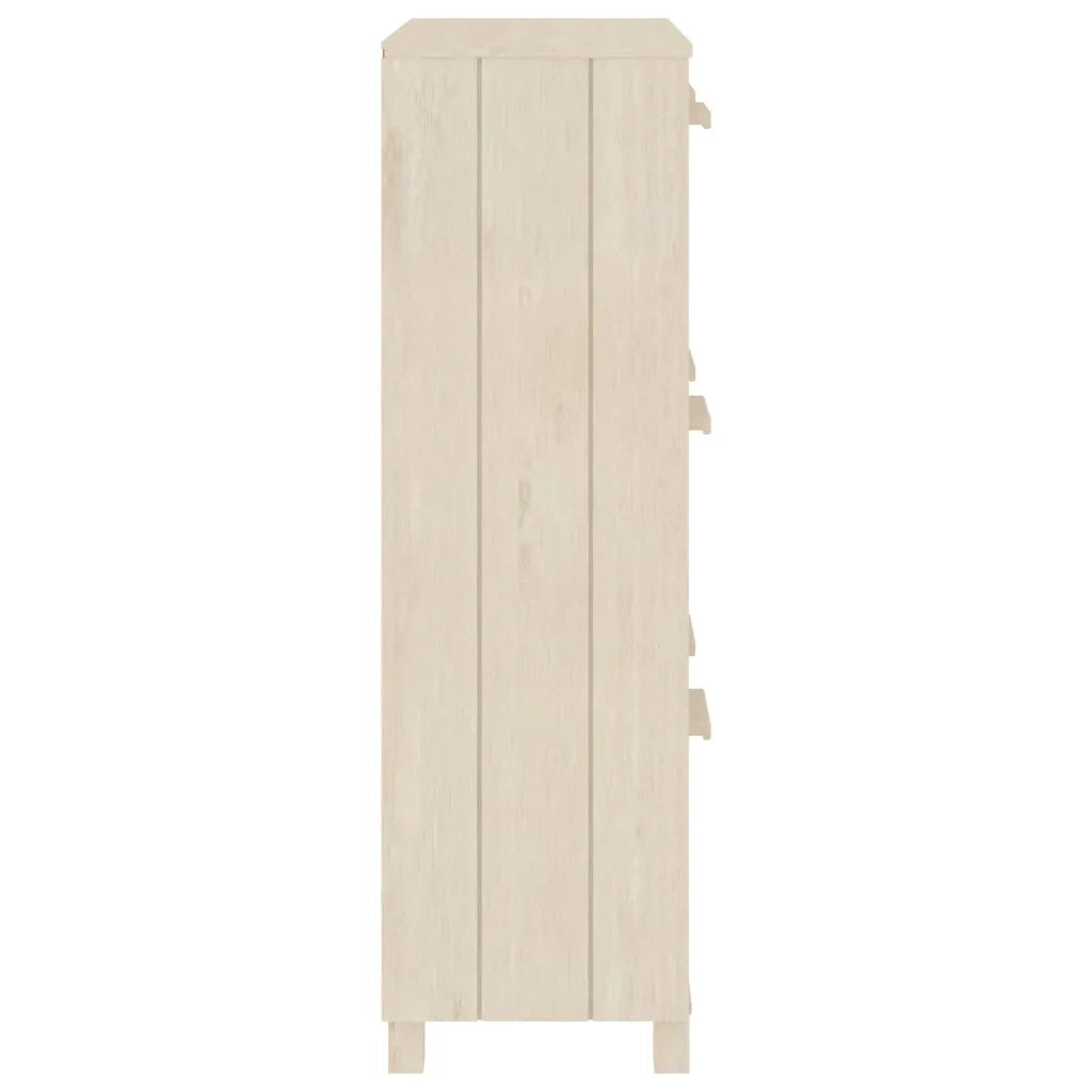 Scarpiera Marrone Miele 59,5x35x117 cm Legno Massello di Pino cod mxl 41349