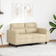 Divano a 2 Posti Crema 120 cm in Tessuto Microfibracod mxl 85411
