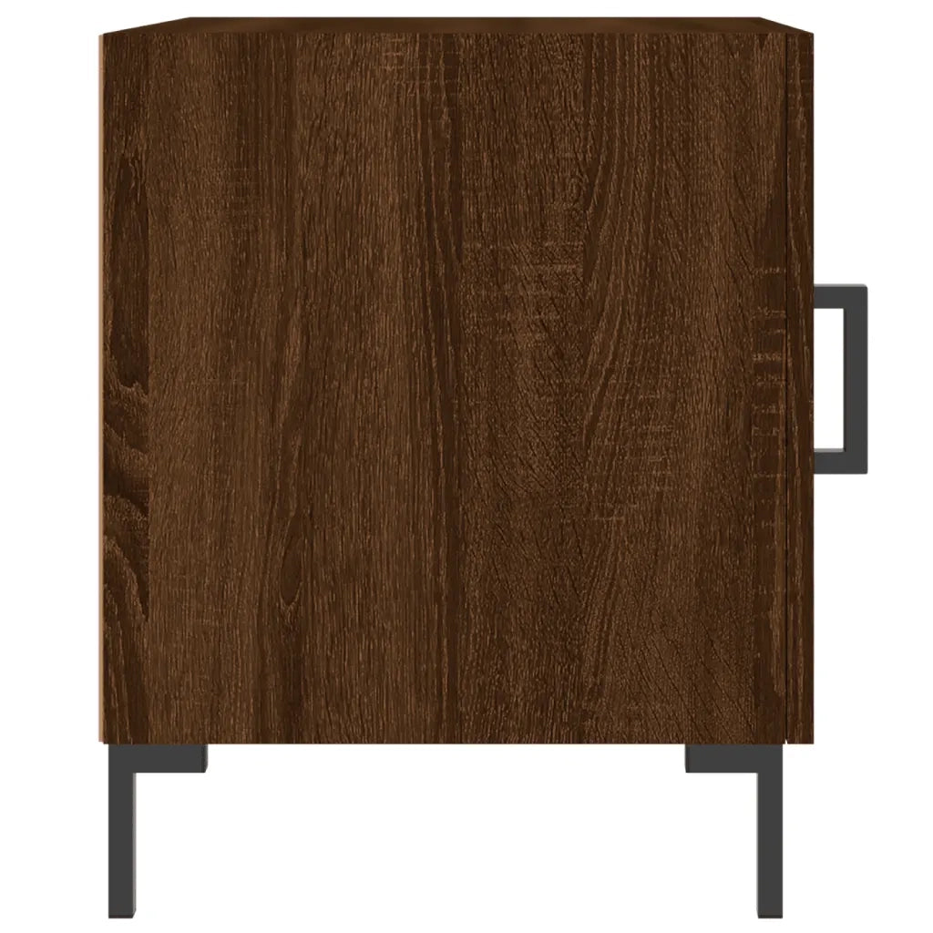 Comodini 2 pz-Set di 2 Tavolino da notte Rovere Marrone 40x40x50 cm in Legno Multistrato 559395