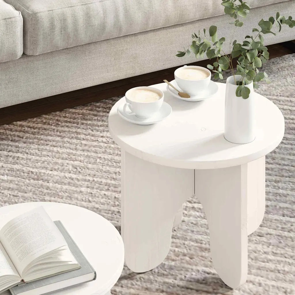 vidaXL Tavolino da salotto 2 pcs Bianco 39.5 x 39.5 x 30 cm