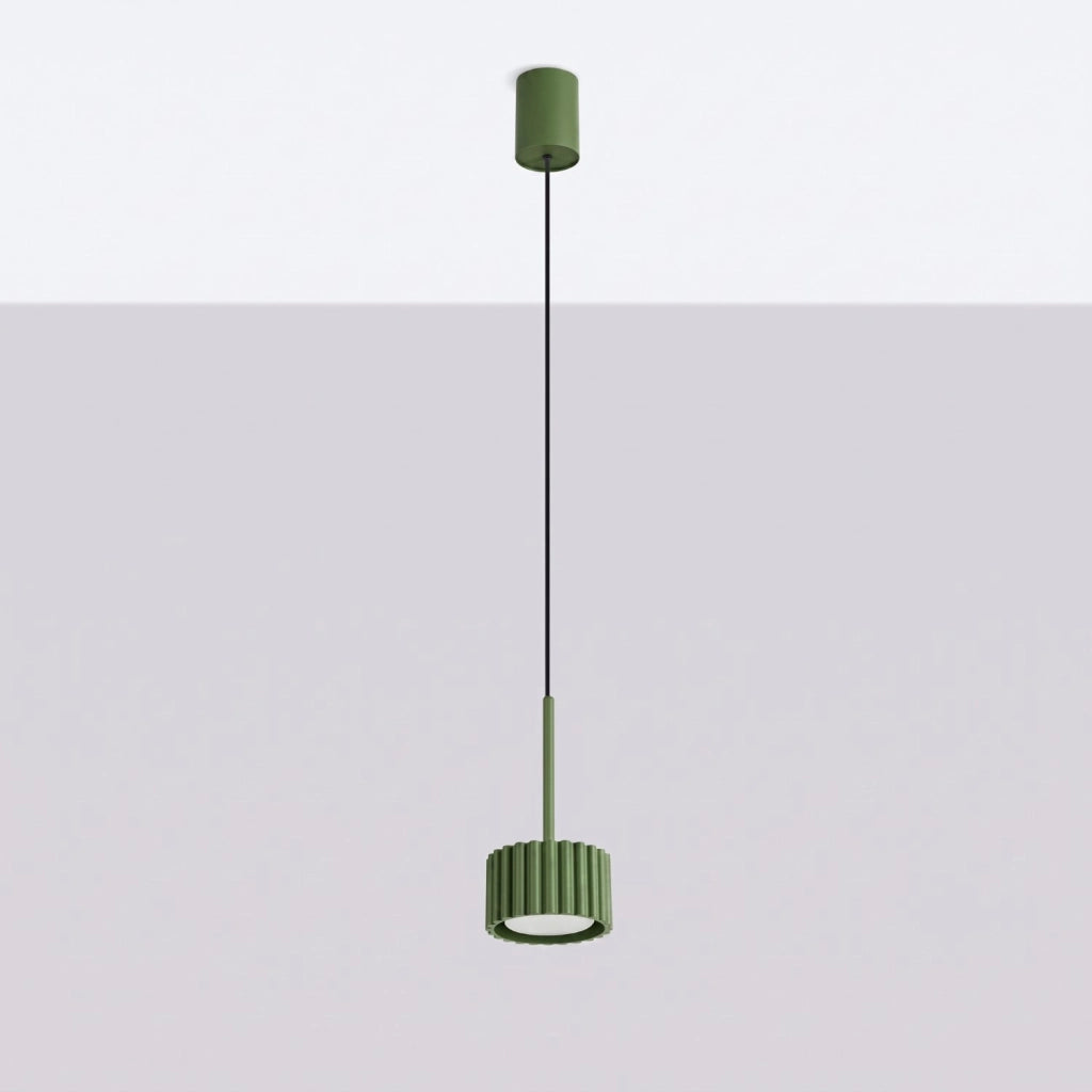 Lampada a sospensione AURA 1 verde oliva Gx53