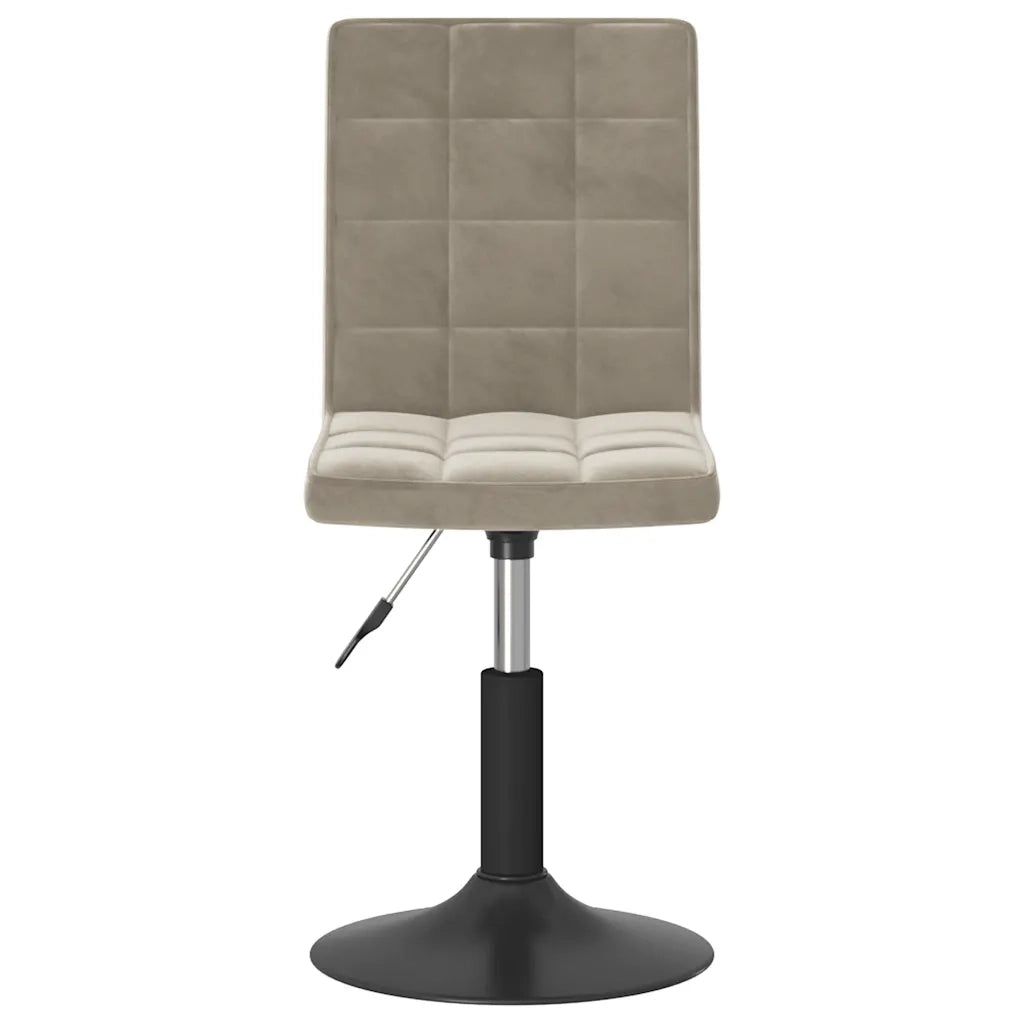 Sedie da Pranzo Girevoli 4 pz Grigio Chiaro in Velluto 3089289