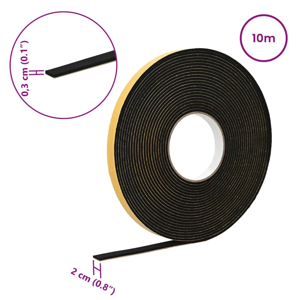 Nastro adesivo in schiuma Nero 20mm x 10m Schiuma CR 42024073