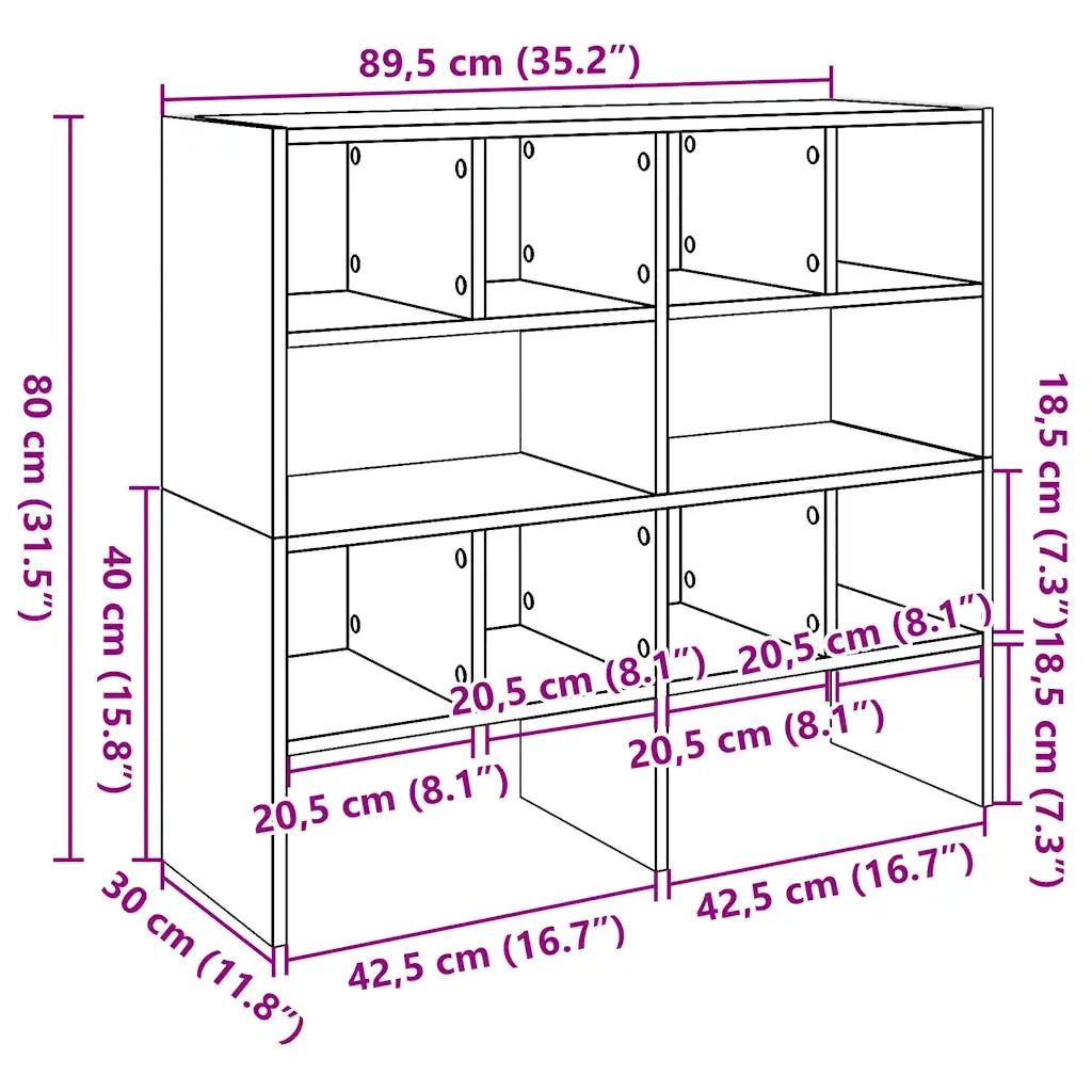 Scarpiere 2 pz Impilabili-Set di 2 Scaffale per scarpe Rovere Fumo 89,5x30x40 cm