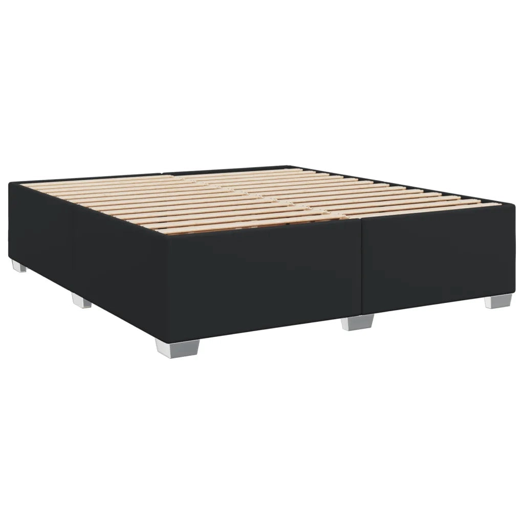 Giroletto a Molle con Materasso Nero 180x200 cm in Similpelle 3290732