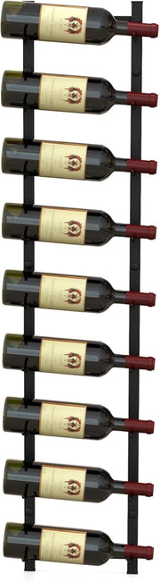 Portabottiglie Vino da Parete, Cantinetta Vino da Parete, Porta Bottiglie di Vino da Parete in Metallo per Cucina, Sala da Pranzo, Cantina, Bar, per 9 Bottiglie