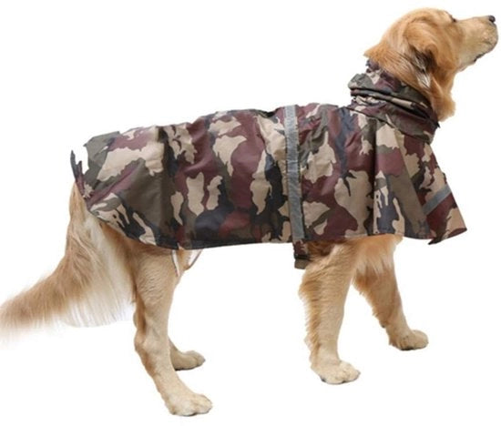 Giubbotto Acquaplanato per Cani - Ultraleggero e Respirante - Marrone - Riflettente - Adatto per Cani di Taglia Media e Grande - Con Cappuccio