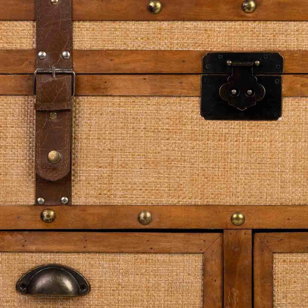 Baule in legno marrone 90x45x45,5