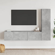 Set Porta TV 3 pz Grigio Cemento in Truciolato  cod mxl 30250