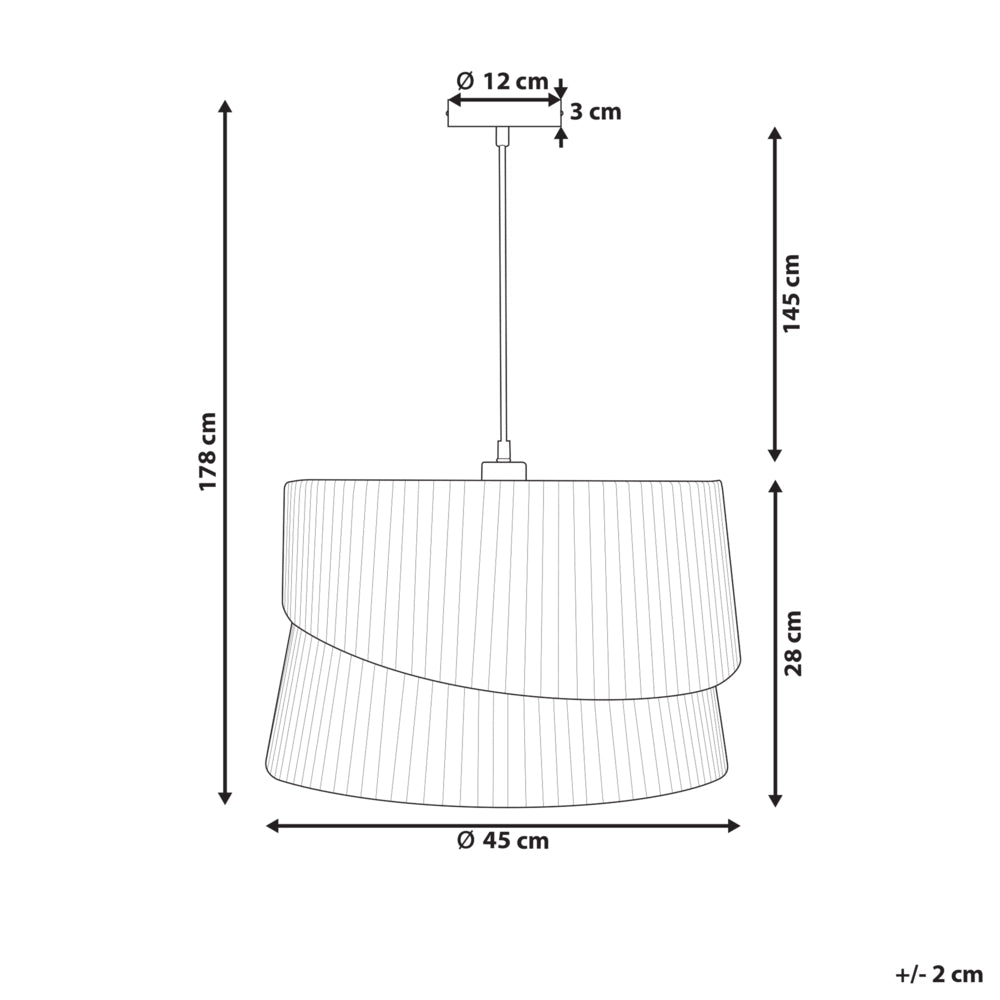 Lampada a sospensione in tessuto di poliestere Terylene beige 178 cm illuminazione a sospensione design moderno boho