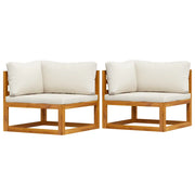 Divano | Divano da soggiorno | Sofa Modulari Angolari 2 pz con Cuscino Bianco Crema