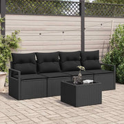 Set di divani 5 pcs Nero polyrattan 3346253